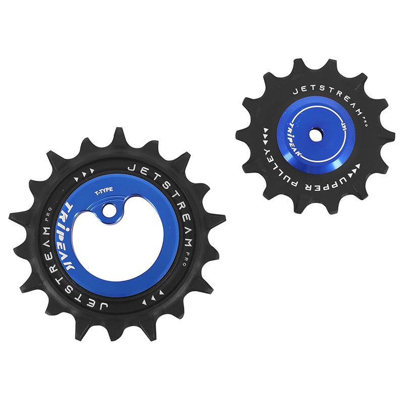 GALET DERAILLEUR AOPW TRIPEAK 14-18 DENTS CERAMIQUE 12X1V. SRAM T TYPE BLEU FONCE (JEU DE 2) (GARANTIE 4 ANS)