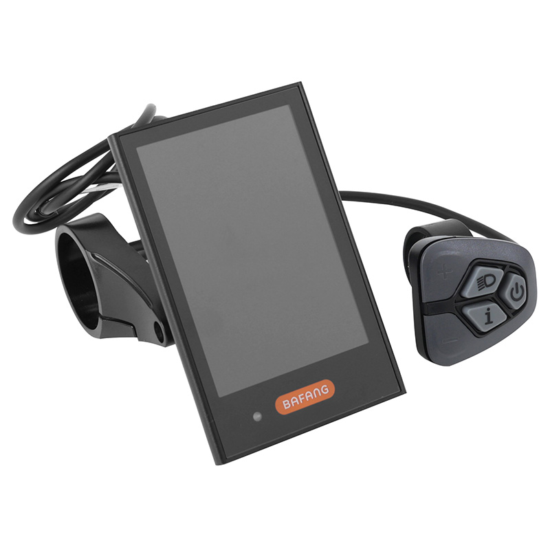 COMPTEUR - DISPLAY AVEC UNITE DE COMMANDE VAE BAFANG DP C18 UART POUR MOTEUR CENTRAL NOIR (SUPPORT 22,2-25 MM LONGUEUR CABLE 500 MM)