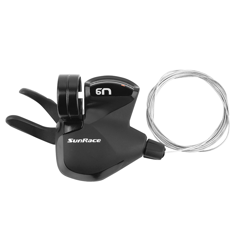 MANETTE VTT SUNRACE DROITE DUAL LEVER DLU951 PUSH-PUSH U-SERIES 9V. AVEC AFFICHEUR VITESSE - COMPATIBLE SHIMANO CUES, LINKGLIDE