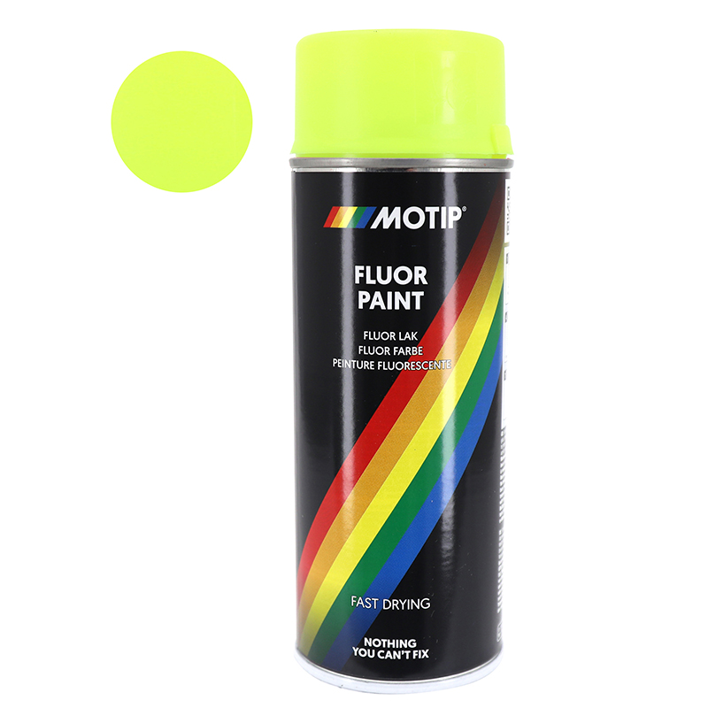 BOMBE DE PEINTURE MOTIP PRO FLUO JAUNE AEROSOL 400ML (04022)