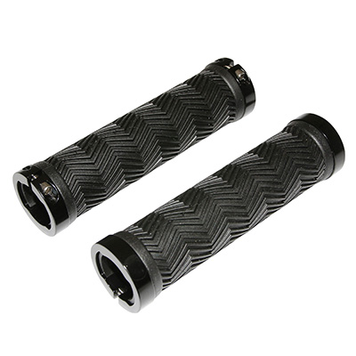 POIGNEE CITY-VTT NEWTON CHEVRONS NOIR AVEC DOUBLE COLLIER NOIR L130MM (PAIRE) POIGNEE CITY-VTT NEWTON CHEVRONS NOIR AVEC DOUBLE COLLIER NOIR L130MM (PAIRE)