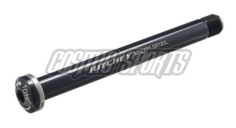 RITCHEY THRU AXLE, FW 12X120MM, M12X1.0, 10MM, BLACK RITCHEY THRU AXLE, FW 12X120MM, M12X1.0, 10MM, BLACK