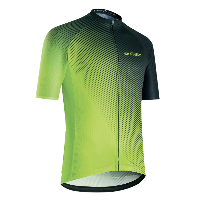 MAILLOT GIST HOMME FLOW MANCHES COURTES ZIP TOTAL JAUNE FLUO L -5349 MAILLOT GIST HOMME FLOW MANCHES COURTES ZIP TOTAL JAUNE FLUO L -5349