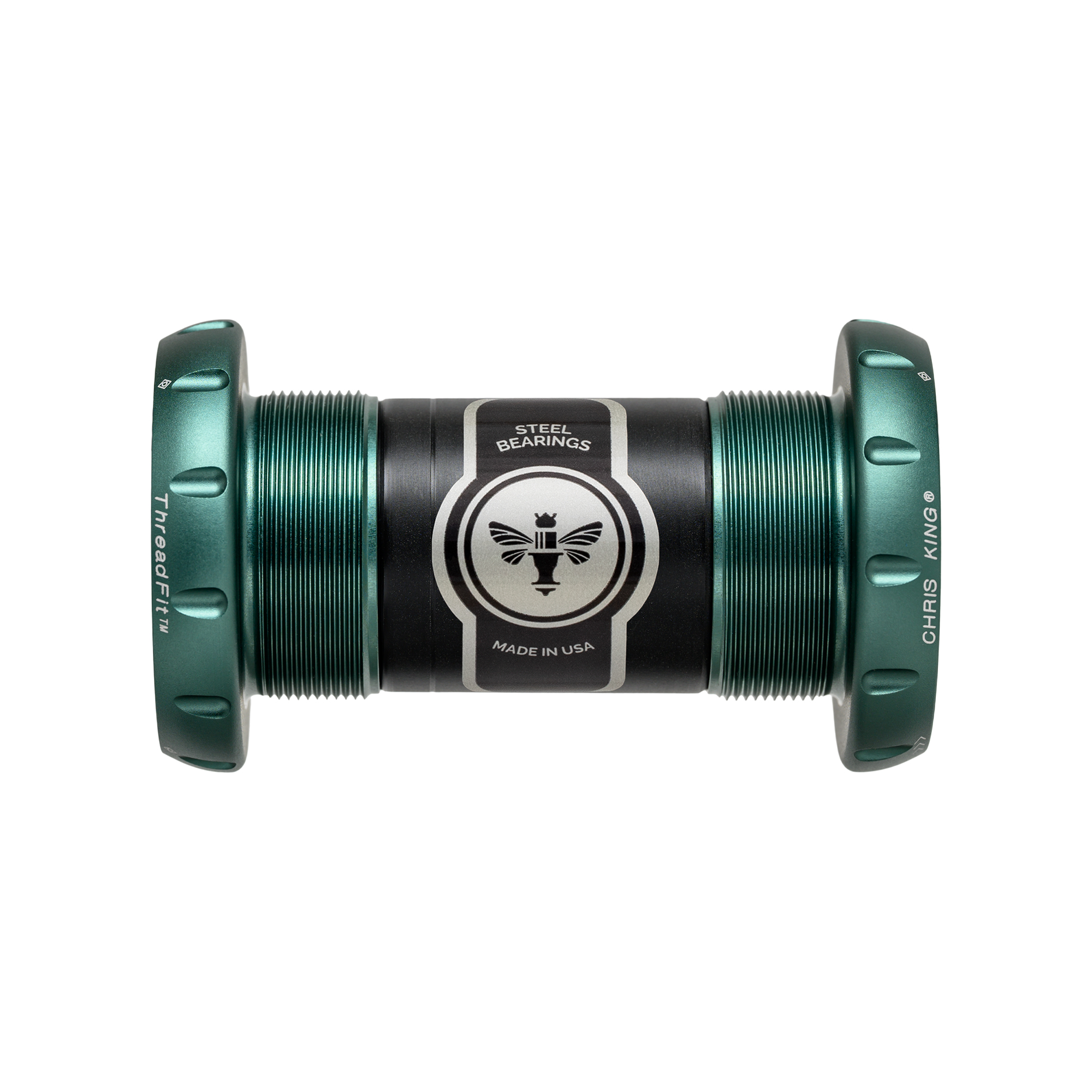 CHRIS KING BOTTOM BRACKET THREADFIT 30MM, STEEL-BEARINGS, MATTE JADE CHRIS KING BOTTOM BRACKET THREADFIT 30MM, STEEL-BEARINGS, MATTE JADE