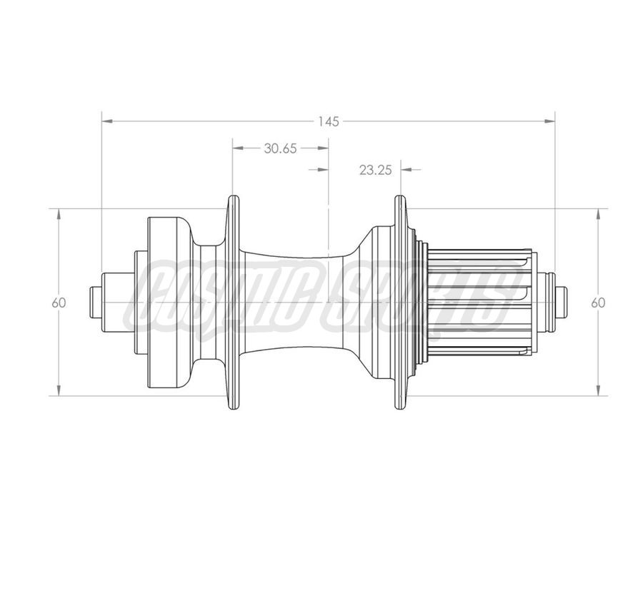 WHITE INDUSTRIES XMR T DISC 6-BOLT TANDEM HUB REAR, 145X10MM QR, 48 H., SHIMANO HG WHITE INDUSTRIES XMR T DISC 6-BOLT TANDEM HUB REAR, 145X10MM QR, 48 H., SHIMANO HG