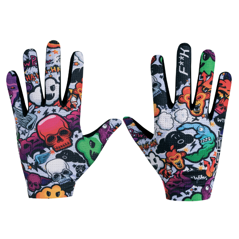 GANTS VELO VTT LONG GIST FASTER DECO MURALES   S (PAIRE SUR CARTE) SANS VELCRO COMPATIBLE ECRAN TACTILE  -5551