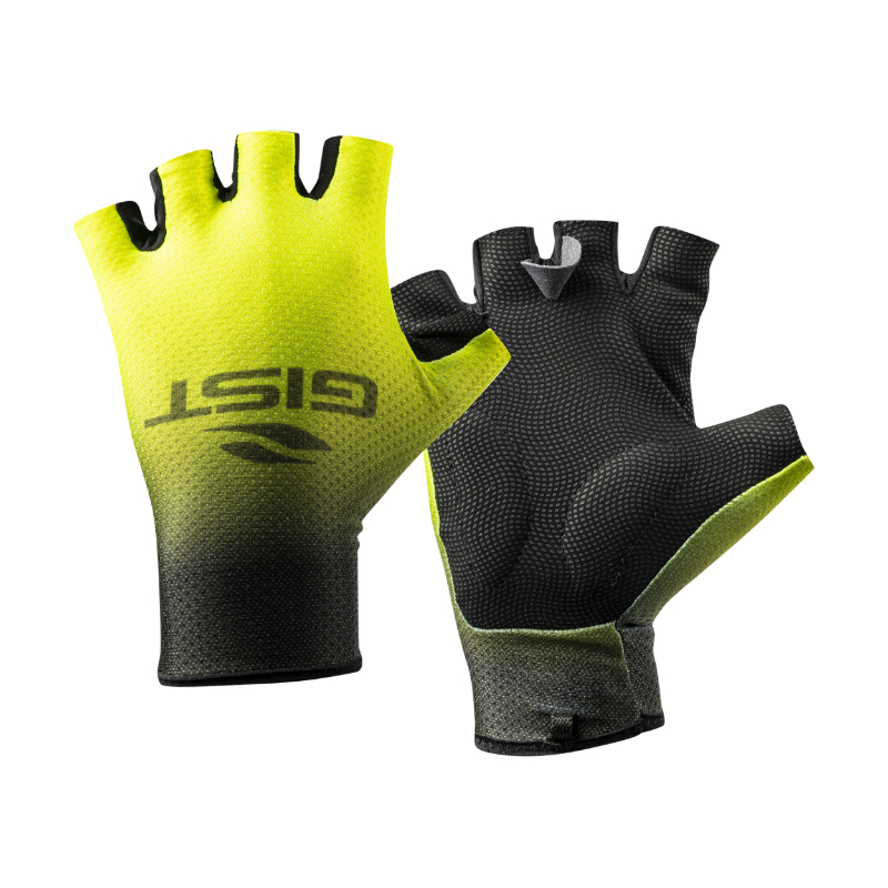 GANTS VELO COURT GIST DIAMOND NOIR-JAUNE FLUO L (PAIRE SUR CARTE) SANS VELCRO    -5525