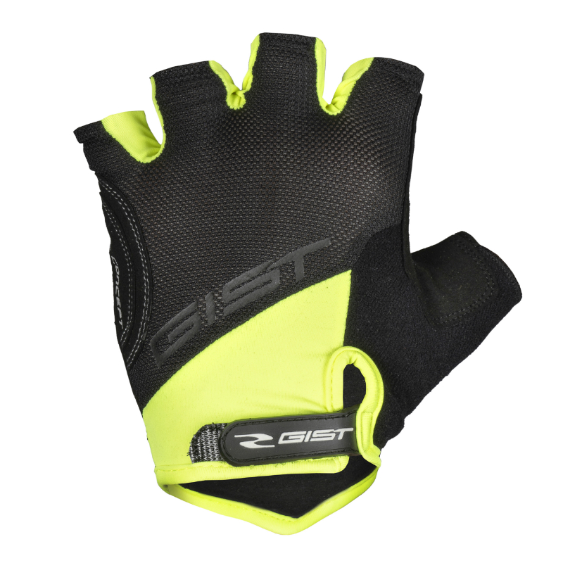 GANTS VELO COURT GIST D-GRIP GEL ETE JAUNE FLUO XL (PAIRE SUR CARTE) AVEC VELCRO  -5511