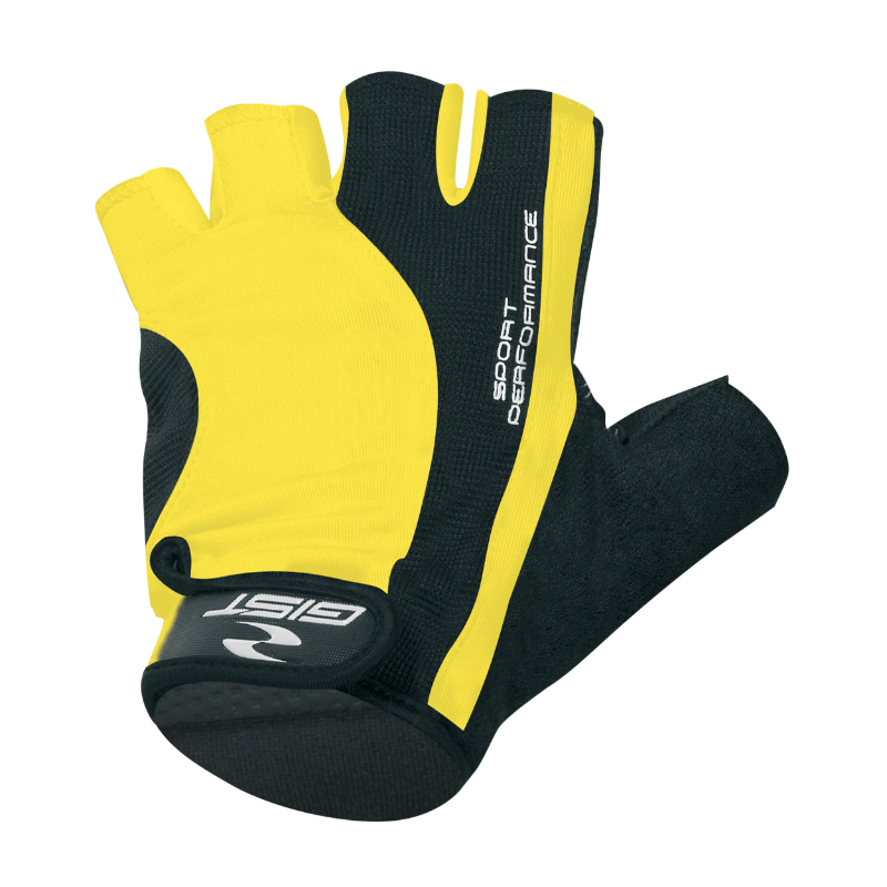 GANTS VELO COURT GIST PRO JAUNE FLUO   S (PAIRE SUR CARTE) AVEC VELCRO  -5515