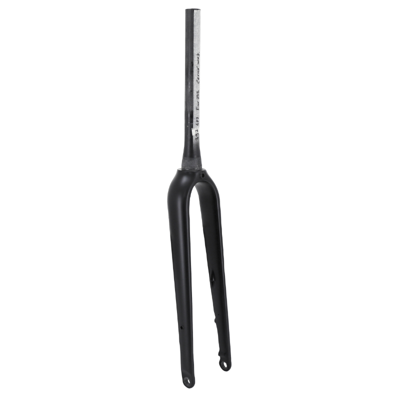 FOURCHE GRAVEL 700C CARBONE CINTREE PIVOT ALU CONIQUE LISSE 1"1-2 EN BAS ET 1"1-8-28,6 EXTERIEUR POUR AXE TRAVERSANT