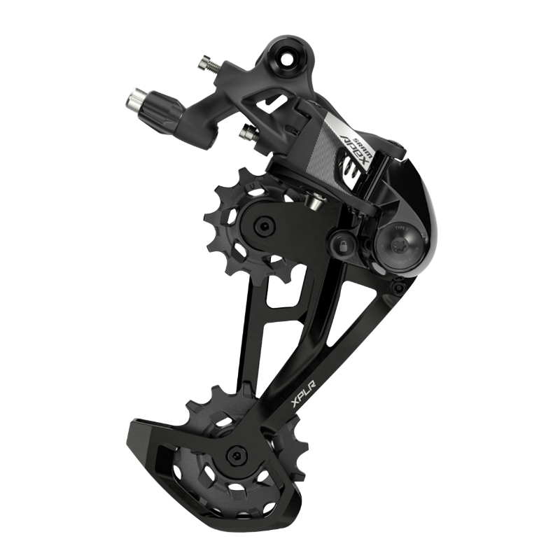 DERAILLEUR ROUTE - GRAVEL ARRIERE SRAM 12V. APEX XPLR D1 CHAPE MOYENNE NOIR MONO PLATEAU MAX 44DTS