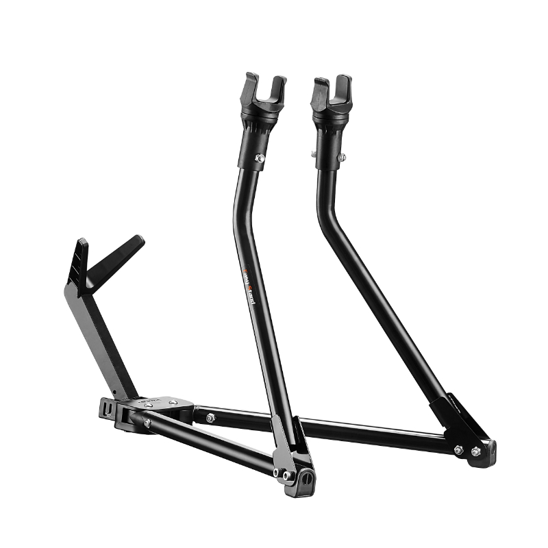 PRESENTOIR-SUPPORT 1 VELO IBERA EASY FIXATION SUR BASE CADRE ARRIERE COMPATIBLE 20"-27.5"-29"-700C NOIR - PLIABLE ET REGLABLE