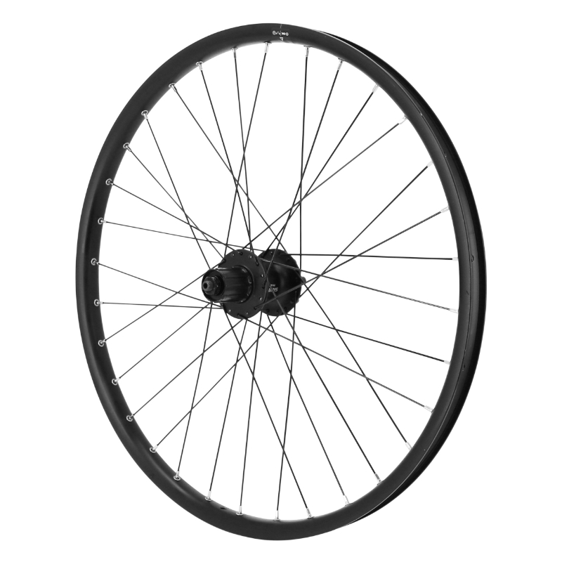 ROUE VTT - CARGO - VAE - E-BIKE DISQUE BLOCAGE 24\" M650 TUBELESS READY ARRIERE NOIR MOYEU SHIMANO M475 6 TROUS CASSETTE 11-10-9V DISQUE 6 TROUS (RENFORCE) JANTE 25C 32 RAYONS GALVANISE