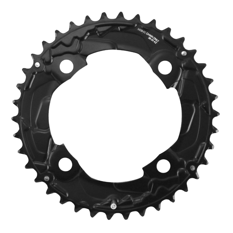 PLATEAU VTT 4BRA D.104 SHIMANO DEORE M617 DOUBLE 38DTS EXTERIEUR ORIGINE NOIR 10V.