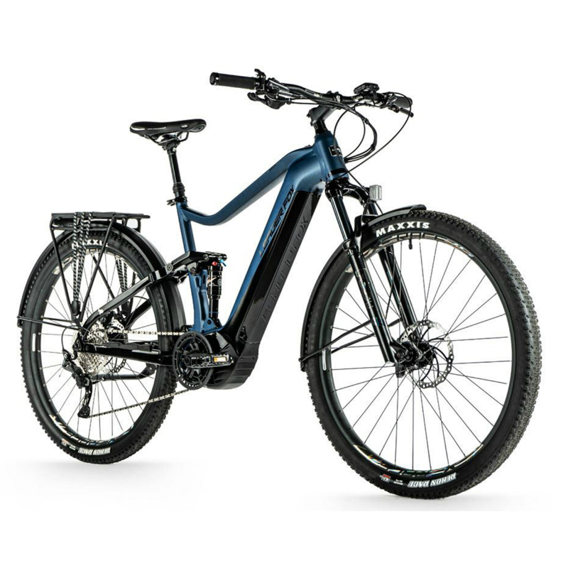 VELO ELECTRIQUE-VAE VTC 29 LEADER FOX AXEN TOUT SUSPENDU HOMME BLEU MAT 10V MOTEUR CENTRAL PANASONIC GX ULTIMATE 36V 90NM BATTERIE 20AH (CADRE 17,5" - H45CM - M - ADULTE DE 168CM à 178CM)