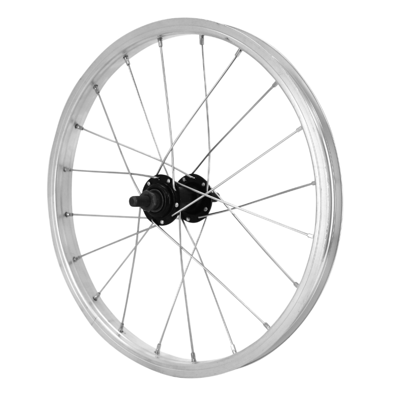 ROUE CITY PATIN 16" X 1.75 AVANT JANTE ALU MOYEU ACIER NOIR 85 MM AXE PLEIN (ETRTO 305X20)