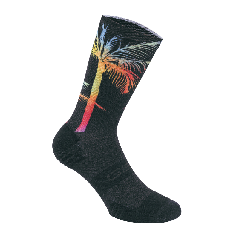 CHAUSSETTES-SOCQUETTES ETE GIST PALM NOIR ET DECO 38-42 - HAUTEUR 22CM (PAIRE) -5868