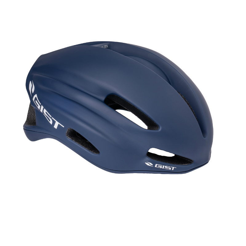 CASQUE VELO ADULTE GIST ROUTE VELOCE BLEU TAILLE 52-56 REGLAGE MOLETTE FERMETURE BOUCLE FIDLOCK MAGNETIQUE (EPS-PC)