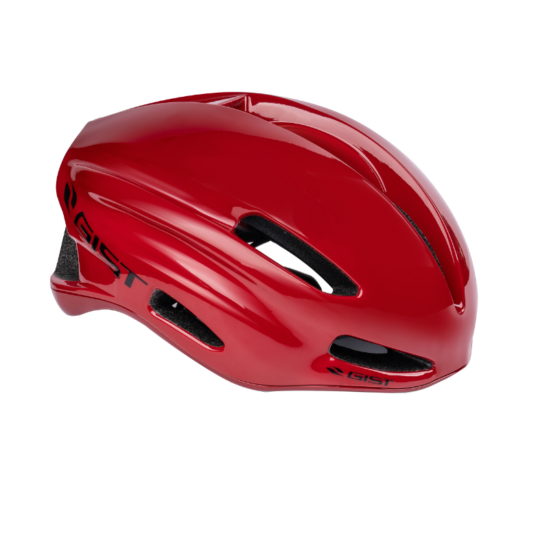 CASQUE VELO ADULTE GIST ROUTE VELOCE ROUGE TAILLE 56-62 REGLAGE MOLETTE FERMETURE BOUCLE FIDLOCK MAGNETIQUE (EPS-PC)