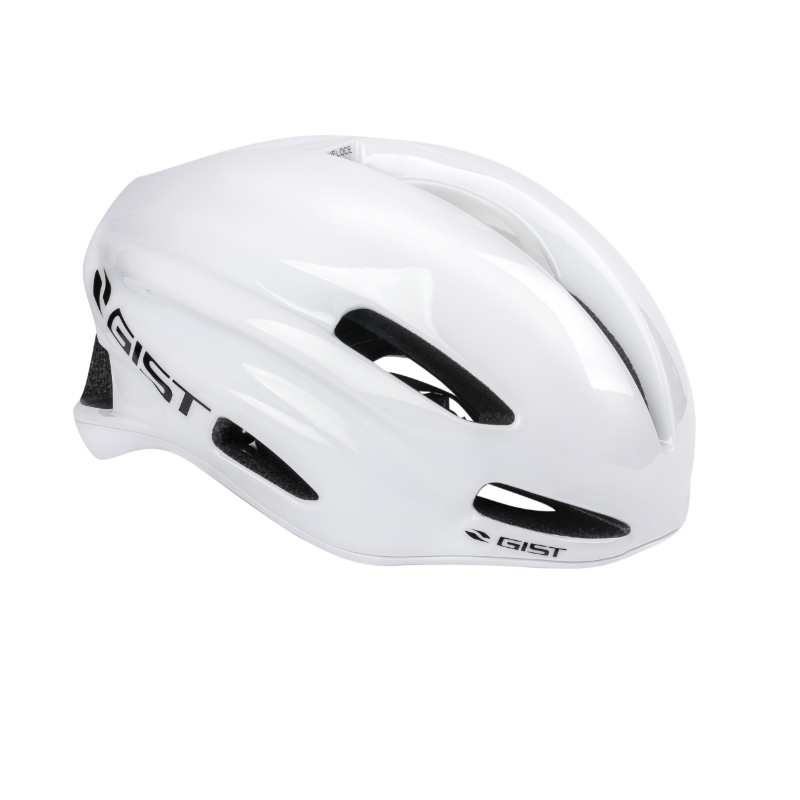 CASQUE VELO ADULTE GIST ROUTE VELOCE BLANC TAILLE 56-62 REGLAGE MOLETTE FERMETURE BOUCLE FIDLOCK MAGNETIQUE (EPS-PC)