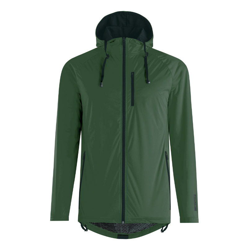 VESTE DE PLUIE ADULTE GIST GIUBBINO WATERPROOF 15 MICRON AVEC CAPUCHE VERT KAKI  M  -5276