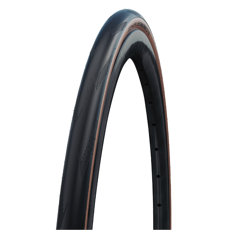 PNEU ROUTE 700 X 28 SCHWALBE ONE RACEGUARD ADDIX TUBELESS READY TS NOIR-BEIGE (28-622)