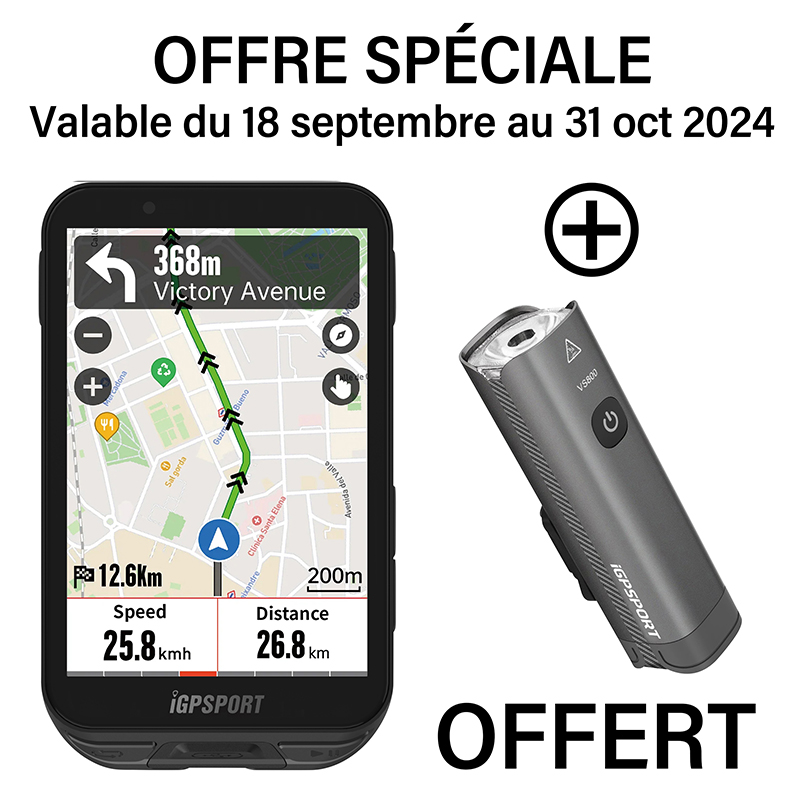 GPS - COMPTEUR IGPSPORT IGS800 COULEUR FULL TACTILE LCD - CARTOGRAPHIE - WIFI - ANT+ - AUTONOMIE 50H - MULTI FONCTIONS COMPATIBLE STRAVA ET KOMOOT EQUIVALENT GARMIN 840-1040