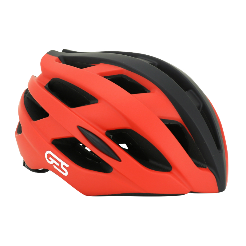 CASQUE VELO ADULTE GES ICON-12 ROUTE NOIR-ROUGE IN-MOLD TAILLE 54-58 FIT-SYSTEM (VENDU EN BOITE) - 21 AERATIONS (OFFRE SPECIALE)