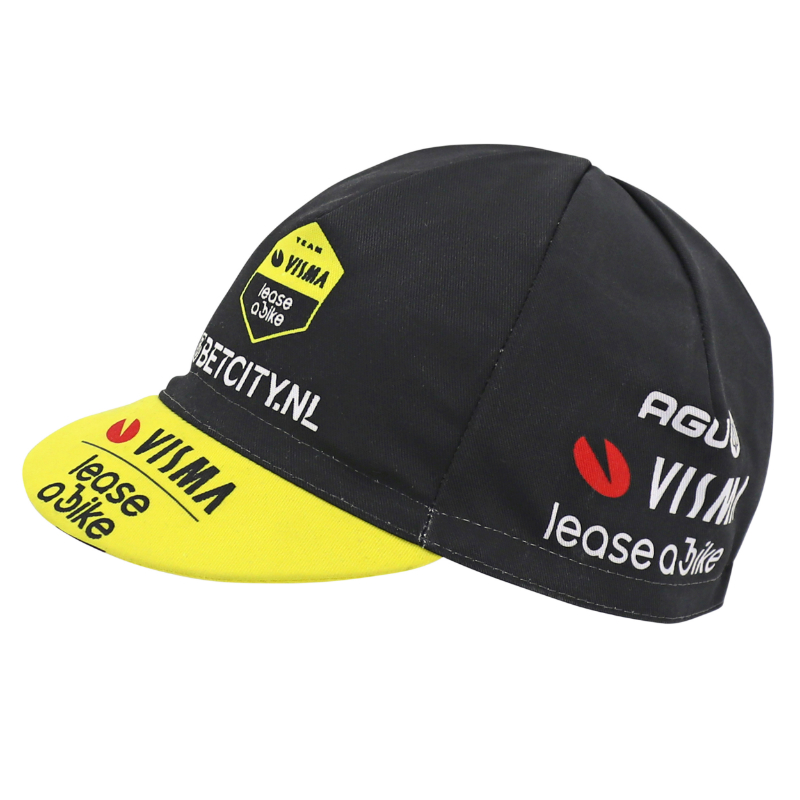 CASQUETTE VELO EQUIPE PRO VISMA JAUNE-NOIR