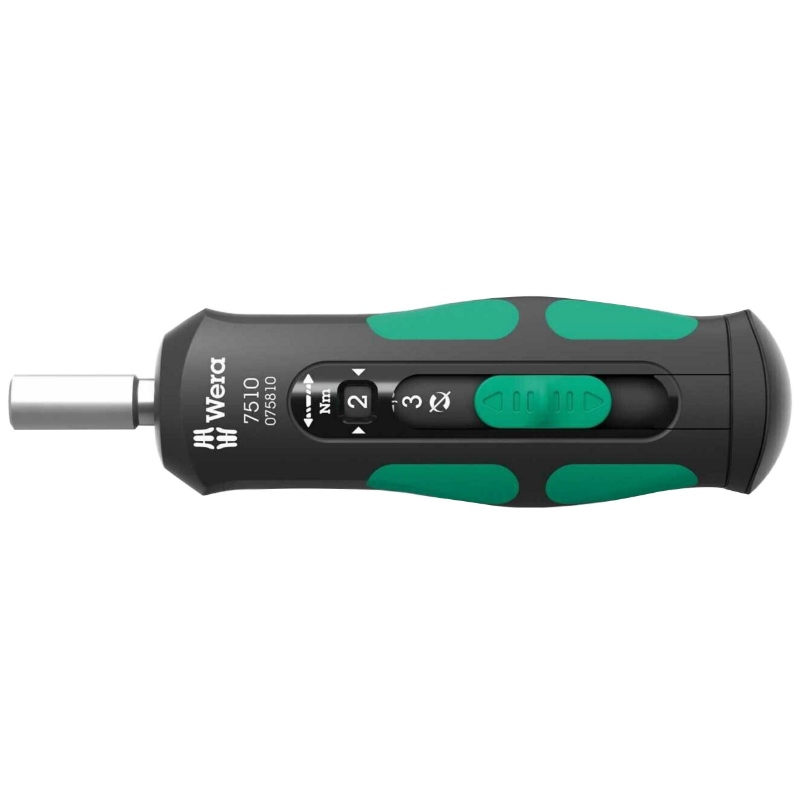 TOURNEVIS DYNAMOMETRIQUE WERA 7515 KRAFTFORM SAFE TORQUE SPEED 1-4 SERRAGE DE 2 A 6 NM NOIR-VERT (VENDU A L\'UNITE)  -MARQUE ALLEMANDE POUR LES ATELIERS-