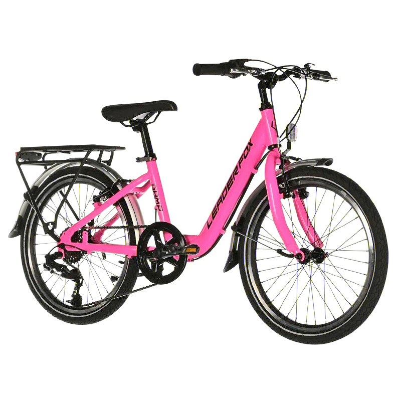 VELO MUSCULAIRE VTT 20 LEADER FOX GAMP FILLE ROSE BRILLANT 6V (TAILLE ENFANT 120 à 135 CM)