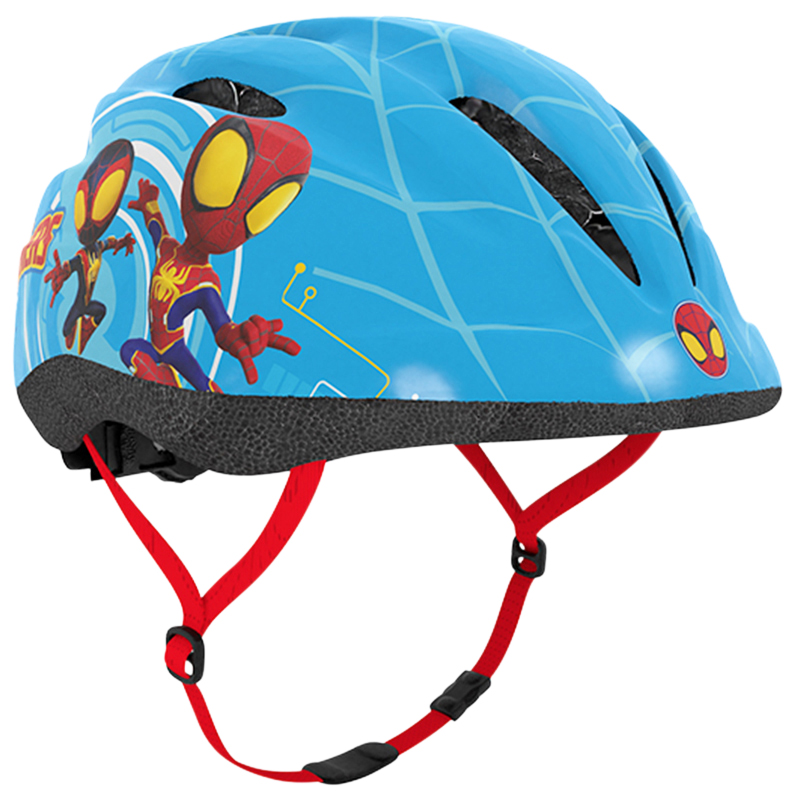 CASQUE VELO ENFANT DISNEY SPIDEY BLEU AVEC MOLETTE REGLAGE TAILLE 48-52 (VENDU SUR CARTE)