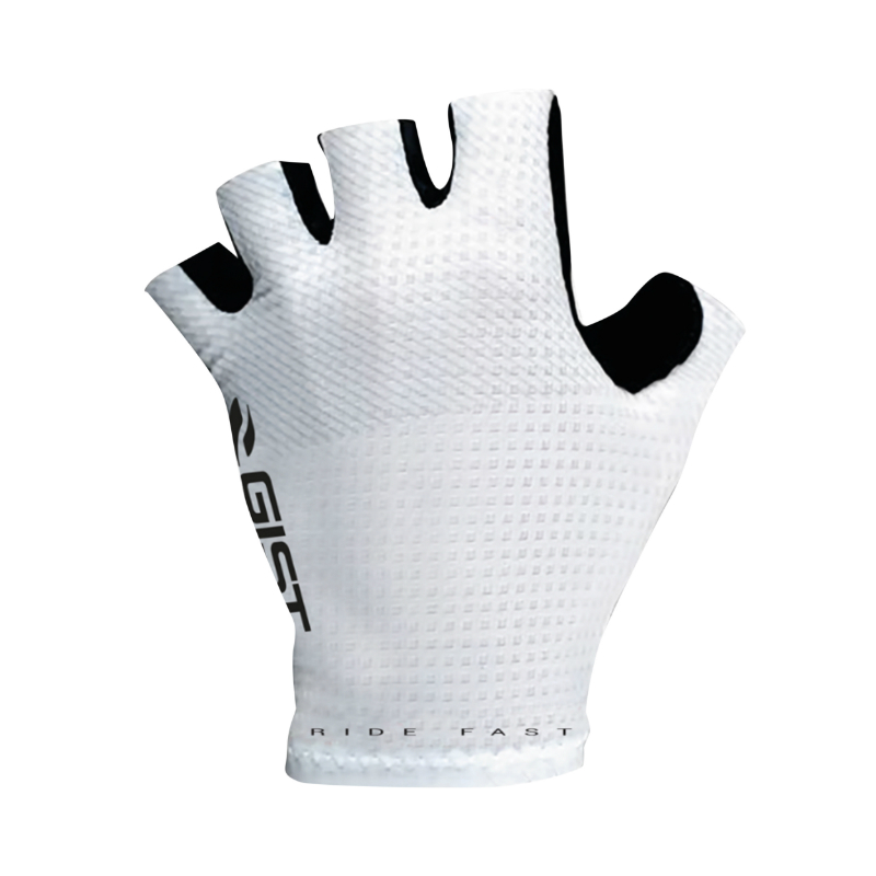 GANTS VELO COURT GIST RACE ETE BLANC   S (PAIRE SUR CARTE) SANS VELCRO  -5527