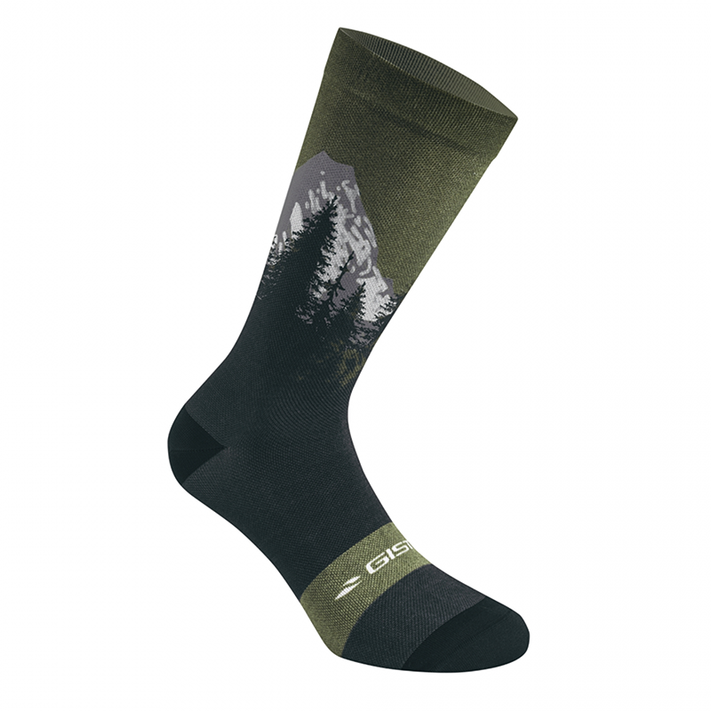 CHAUSSETTES-SOCQUETTES ETE GIST TRENDY VERTE MONTAGNE 38-42 ECOLOGIQUE - HAUTEUR 20CM   (PAIRE)  -5863