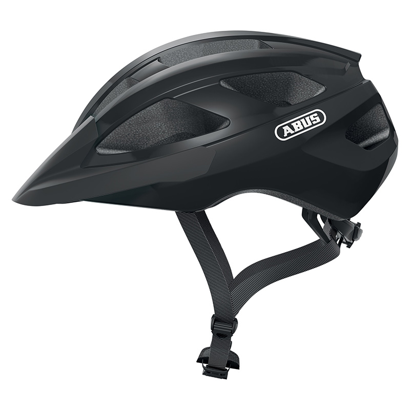 CASQUE VELO ADULTE ABUS ROUTE MACATOR VELOURS NOIR TAILLE  M (52-58CM) REGLAGE MOLETTE