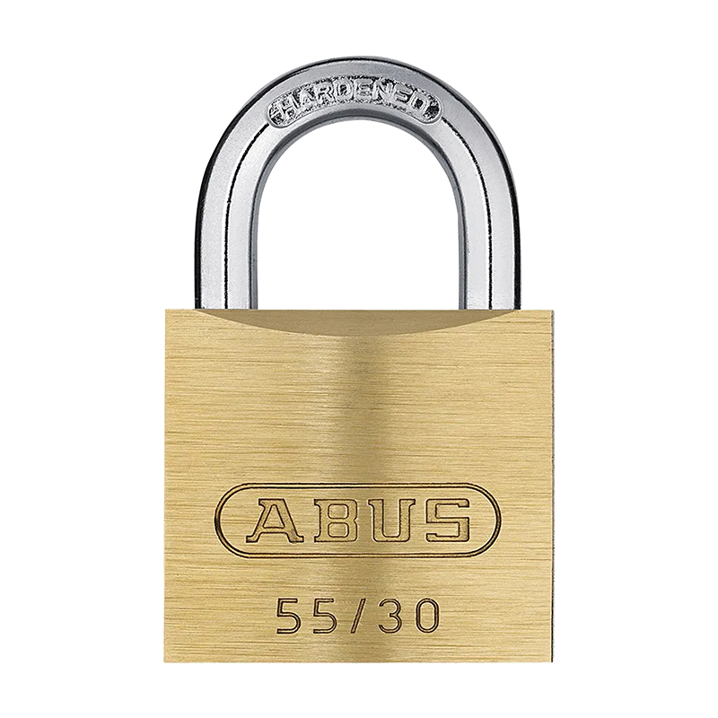 CADENAS A CLE ABUS SERIE 55-30 LAITON (29X44 - DIAM 5MM - ANSE 13MM)