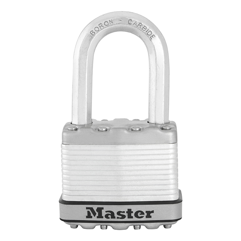 CADENAS A CLE MASTERLOCK EXCELL ACIER TRAITE ANTI-INTEMPERIES ANSE OCTOGONALE TOUGH-CUT LARGEUR 50MM, ANSE HAUTE 38MM, DIAM 9MM (DOUBLE VERROUILLAGE) (VENDU A L\'UNITE)