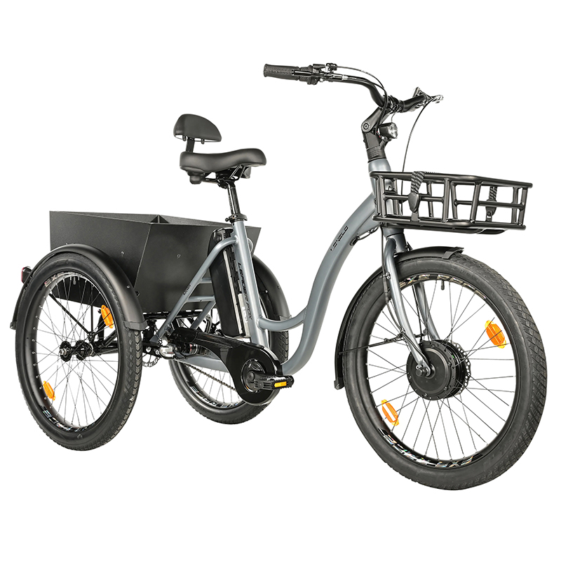 TRICYCLE ELECTRIQUE-VAE CITY LEADER FOX 24" LOVELO 2025 MIXTE GRIS MAT 3V SHIMANO NEXUS MOTEUR ROUE AV BAFANG 36V 45NM BATTERIE 16,7AH (AVEC DIFFERENTIEL) TRICYCLE ELECTRIQUE-VAE CITY LEADER FOX 24" LOVELO 2025 MIXTE GRIS MAT 3V SHIMANO NEXUS MOTEUR ROUE AV BAFANG 36V 45NM BATTERIE 16,7AH (AVEC DIFFERENTIEL)