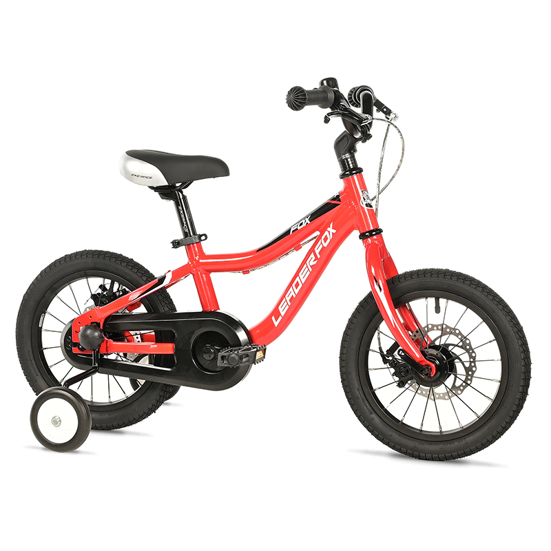 VELO MUSCULAIRE ENFANT 14 POUCES LEADER FOX FOX 2025 ROUGE MONOVITESSE CADRE ALU (TAILLE ENFANT JUSQU'A 105CM)