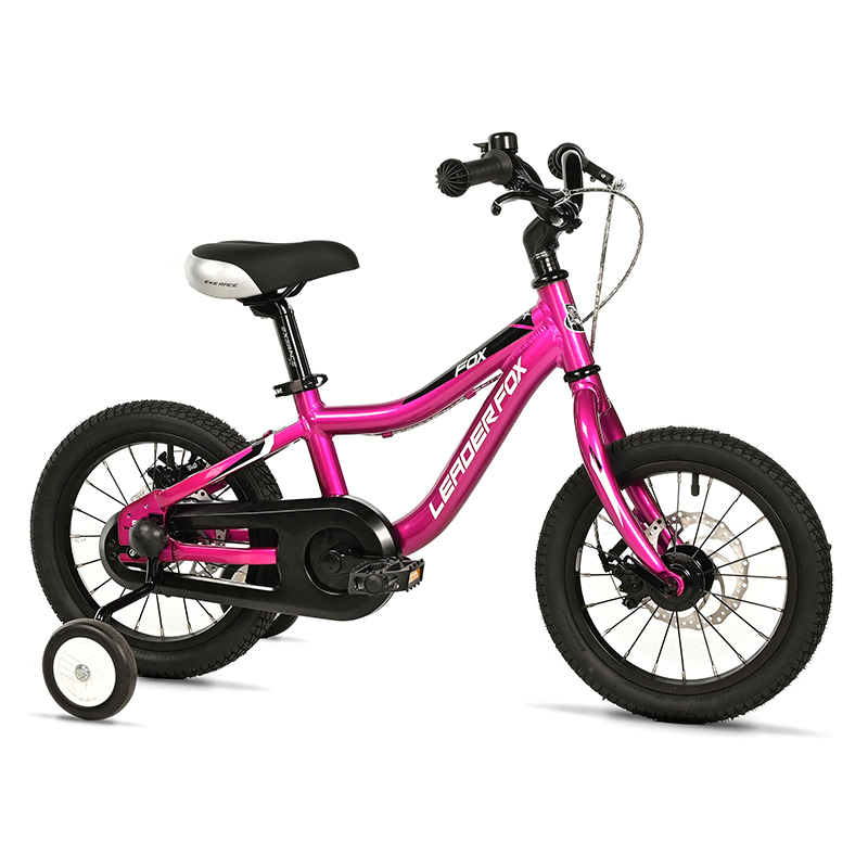 VELO MUSCULAIRE ENFANT 14 POUCES LEADER FOX FOX 2025 FUCHSIA MONOVITESSE CADRE ALU (TAILLE ENFANT JUSQU'A 105CM)