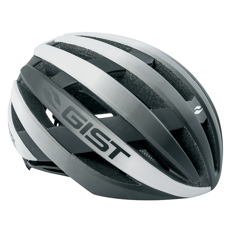 CASQUE VELO ADULTE GIST ROUTE REVOL BLANC-NOIR FEMME ET JUNIOR FULL IN-MOLD TAILLE 52-55 REGLAGE MOLETTE