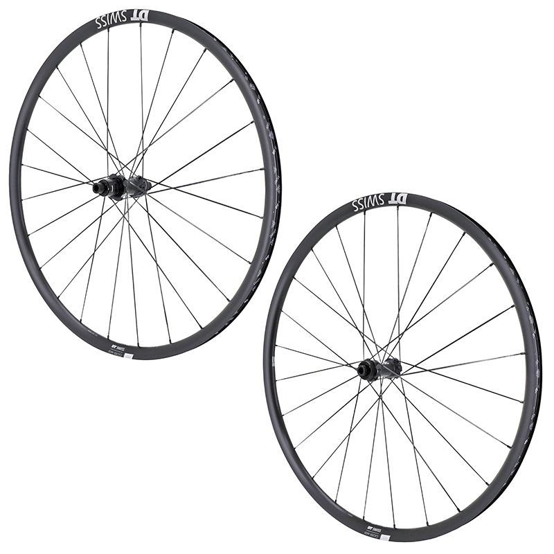 ROUES ROUTE - GRAVEL DISQUE 700 DT SWISS ROAD PACK P1600-23 TUBELESS CENTERLOCK 12-142 ET 12-100MM XDR 12V NOIR (HAUTEUR 23MM) JANTE 22C (VENDU A LA PAIRE)  + KIT TUBELESS + PLAQUETTES DE FREIN