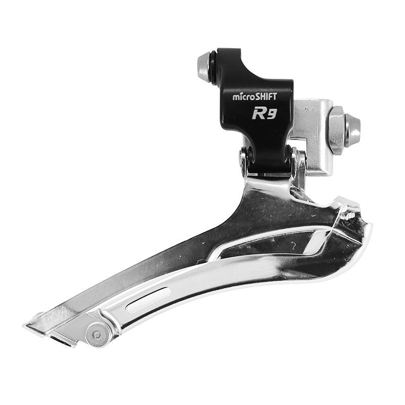 DERAILLEUR ROUTE AVANT MICROHSIFT 9V. DOUBLE A BRASER TIRAGE BAS (COMPATIBLE SHIMANO)