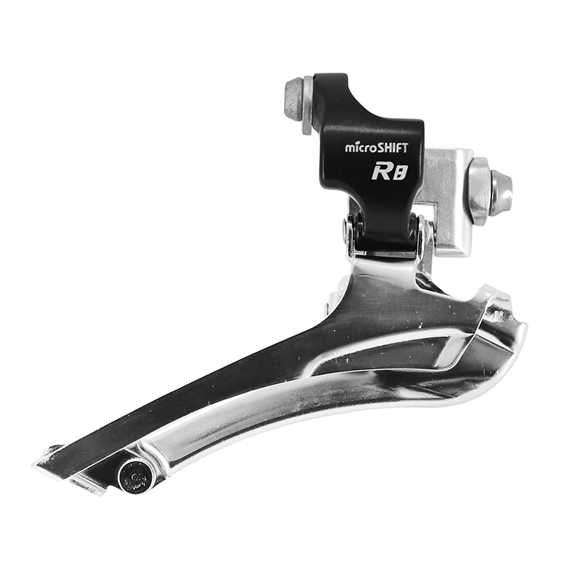 DERAILLEUR ROUTE AVANT MICROHSIFT 8V. DOUBLE A BRASER TIRAGE BAS (COMPATIBLE SHIMANO)