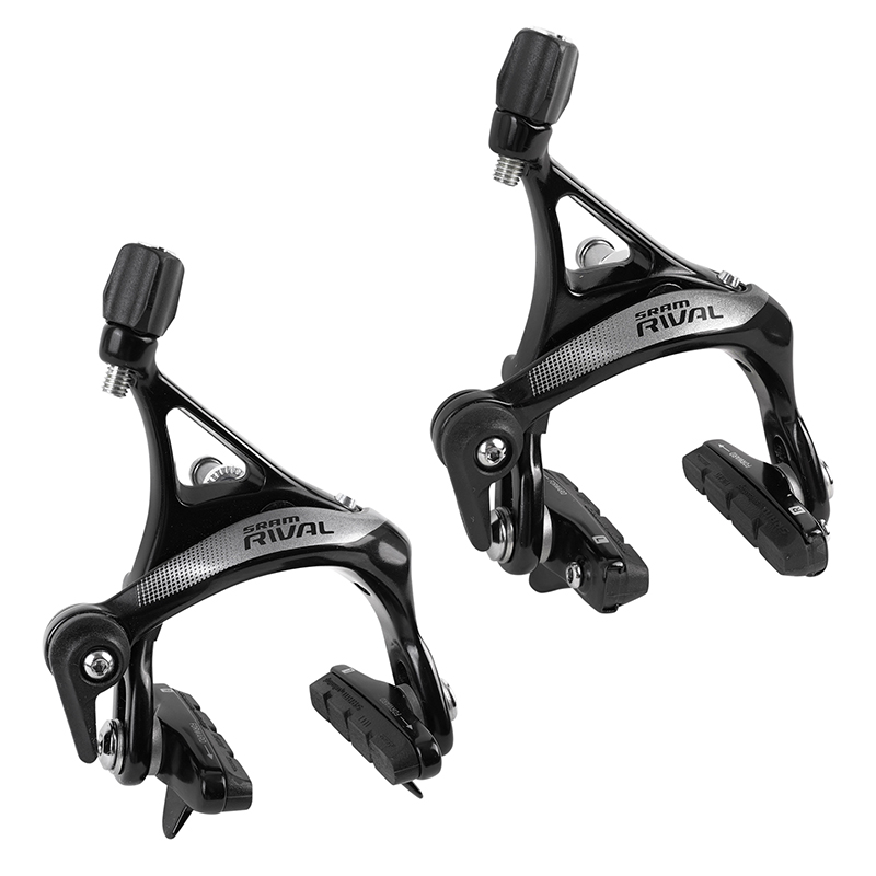 ETRIER FREIN ROUTE SRAM RIVAL 22 DUAL PIVOT ALU NOIR AVEC PORTE PATIN (PAIRE)