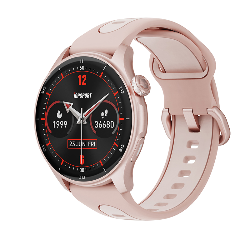 MONTRE GPS - COMPTEUR IGPSPORT LW10 ROSE- CALORIES - FREQUENCE CARDIAQUE - SOMMEIL - NOTIFICATIONS ET PLUS DE 45 ALGORITHMES SANTE