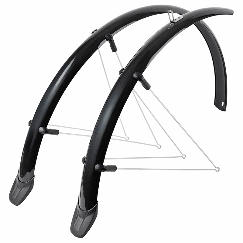 GARDE BOUE CITY-VTC TRINGLES 28'' EUROFENDER RAPIDO 46MM NOIR (PAIRE) AVEC FIXATION RAPIDO