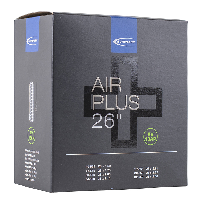 CHAMBRE A AIR VELO 26 X 1.50-2.40 SCHWALBE AIR PLUS VALVE STANDARD 40MM (AV13AP)