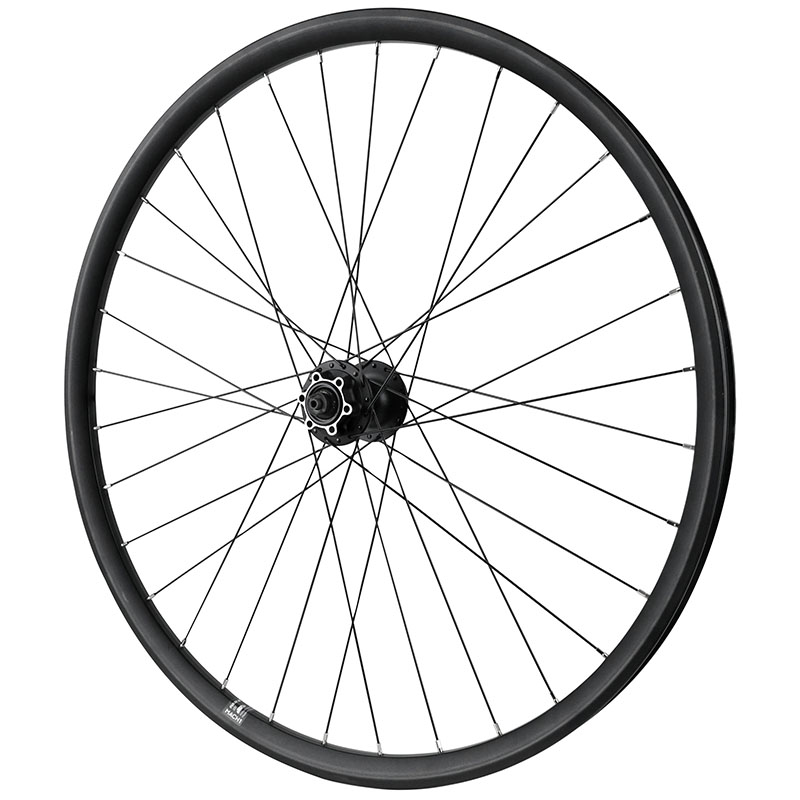 ROUE GRAVEL - ROUTE DISQUE BLOCAGE 700 PULSE 23 DOUBLE PAROI AVANT MOYEU SHIMANO DEORE M475 DISQUE 6 TROUS TUBELESS READY NOIR JANTE 23C 32 RAYONS -MAX LOAD 150KGS-