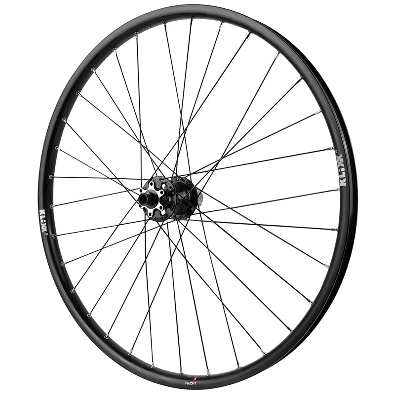 ROUE VTT DISQUE 26" KLIXX TUBELESS READY ARRIERE NOIR MOYEU VELOX D462DB CASSETTE 11-10-9V DISQUE 6 TROUS AXE TRAVERSANT 12-142 - JANTE 23C 32 RAYONS  ALL MOUNTAIN